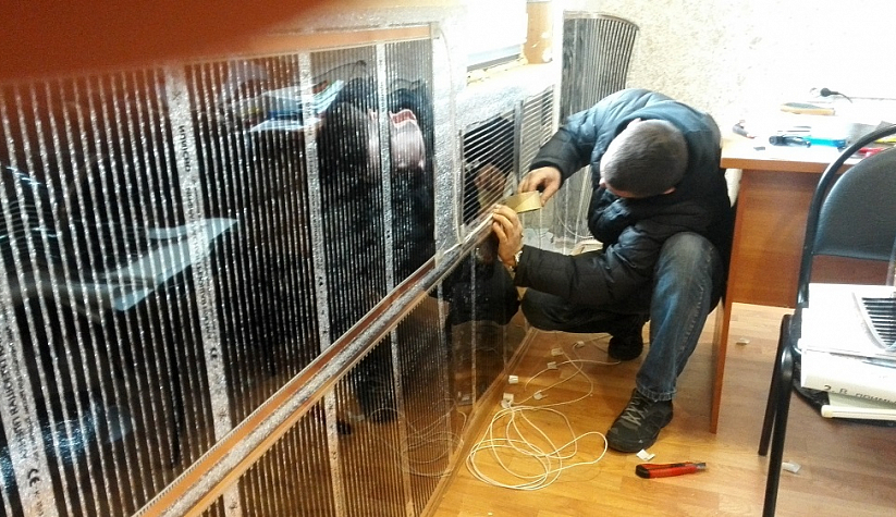 Обогрев пленочным электронагревателем выставочного дома
